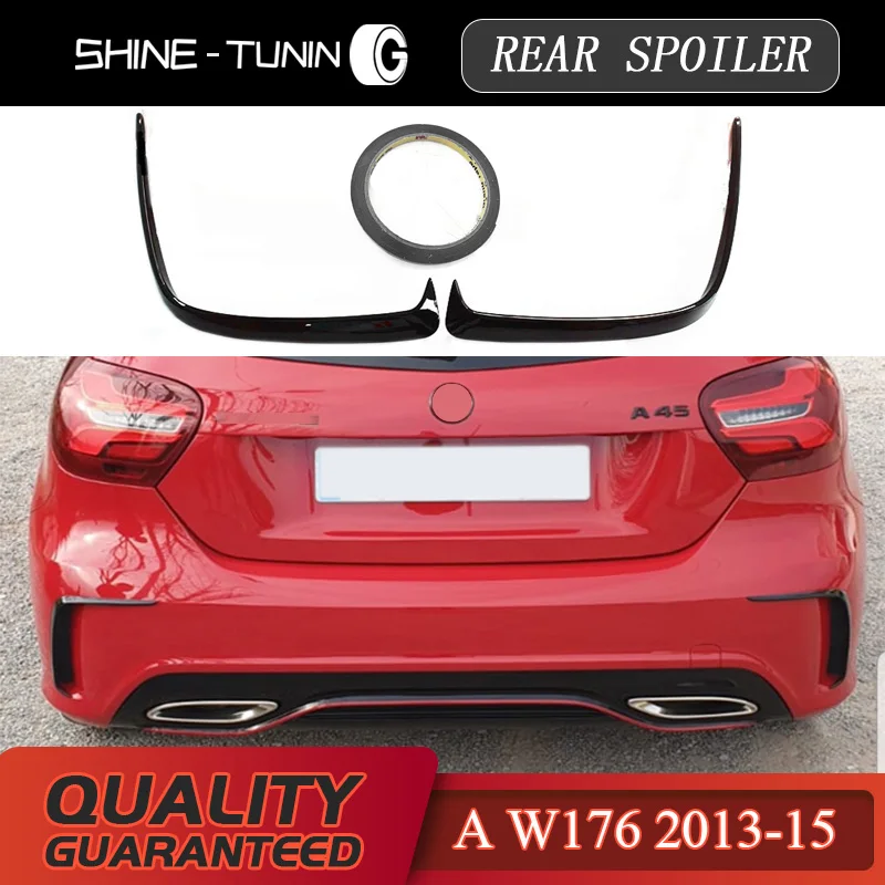 

Suitable for A class W176 A45 rear bumper spoiler flicks canards A180 A200 A220 A250 A1768858700 A1768858800 2013+ rear spoiler