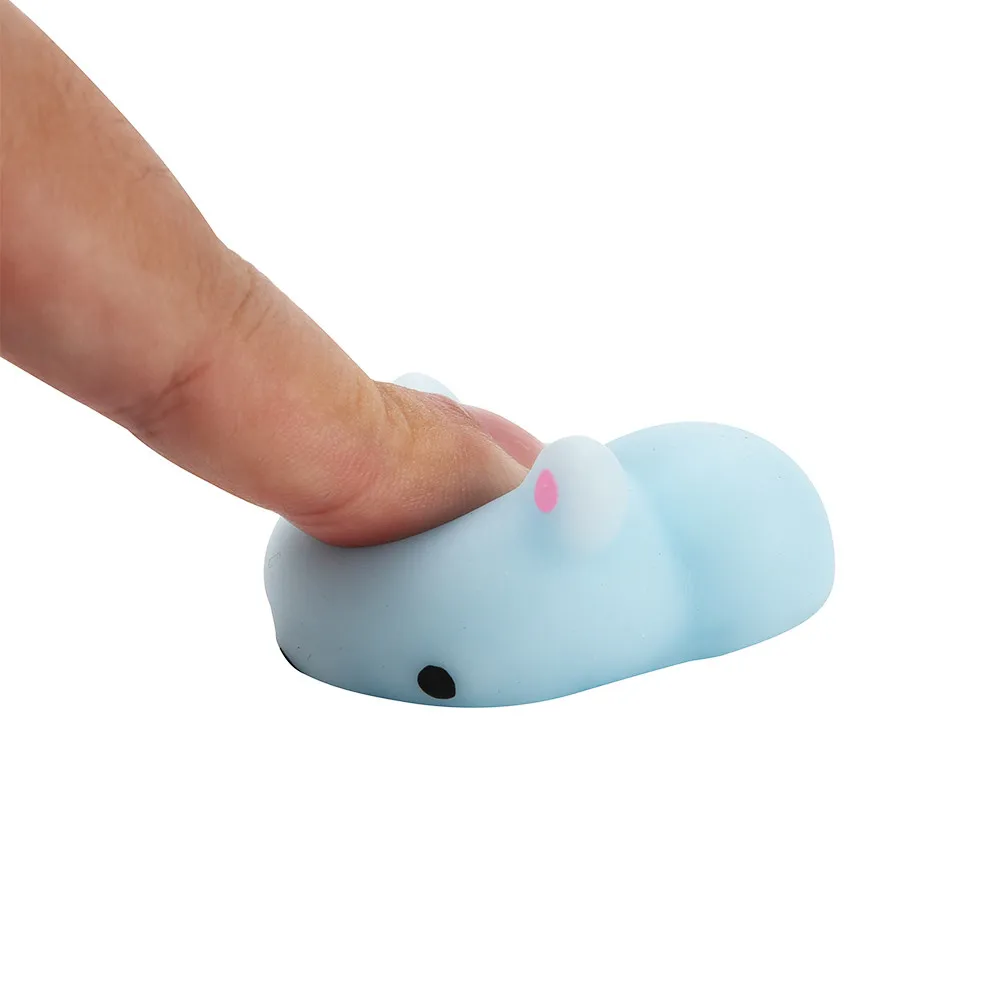 Cute Mochi TPR Squishy Rabbit Healing Fun Kids Kawaii Squeeze Toy Stress Reliever Cute Str