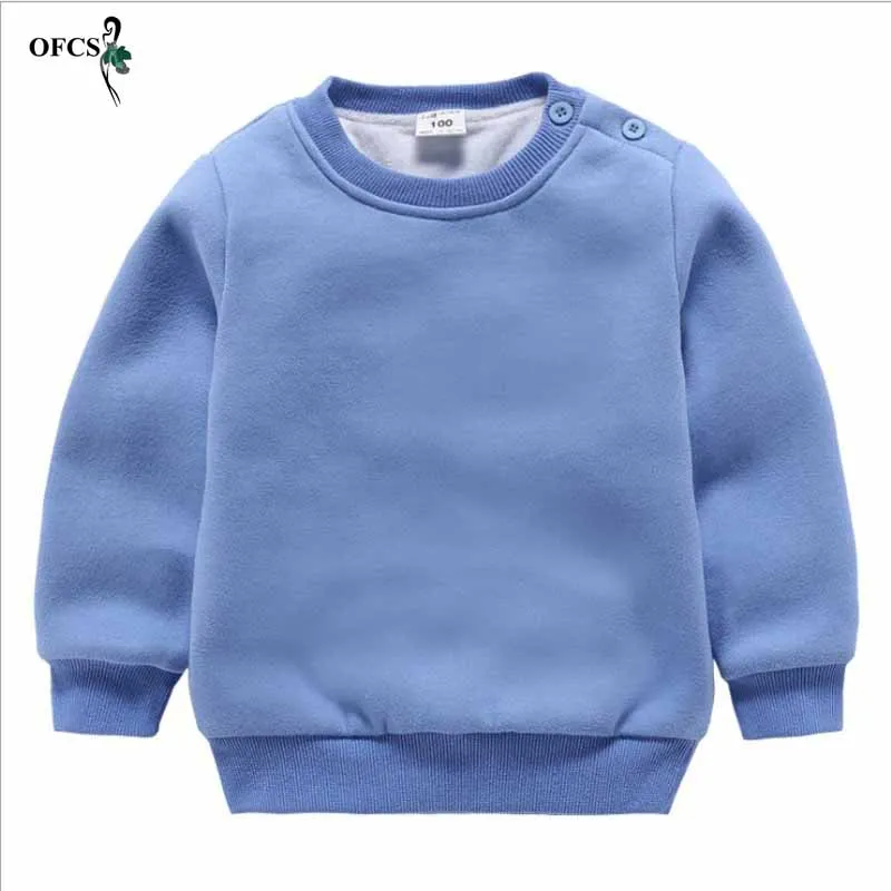 

Best Selling Winter Children's Clothes Long Sleeves Hoodie Sweatshirt Solid Outwears For Boys & Girls Cotton Knitted Pullovers