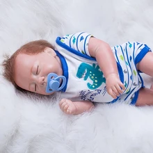 Magnetic Mouth Sleeping Boy Baby Doll 20 Inch 50 cm Newborn Mohair Babies Dolls Realistic Cloth Body Toy Kids Birthday Xmas Gift