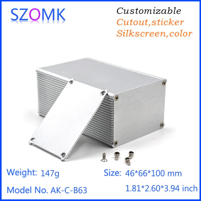1 шт. алюминиевый электробокс 46*66*100 мм|box lid|chassis speakerbox slots |