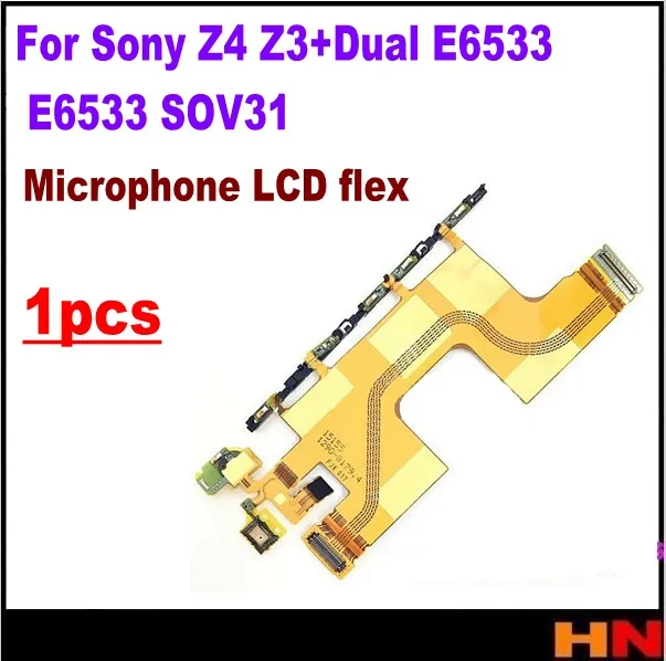 1 шт. Новинка для Sony Xperia Z4 Z3 + Dual E6533 SOV31 материнская плата ЖК микрофон гибкий кабель