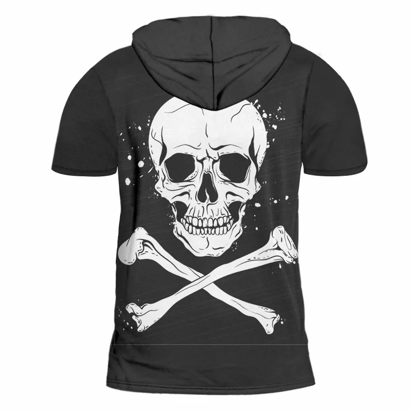 OGKB летние топы хип хоп панк готика с коротким рукавом Толстовка спортивный