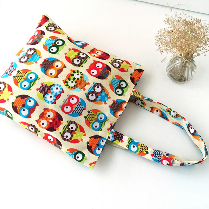 

Owl Womens Canvas Capacity Handbag Shopping Shoulder Bag Shopper Tote