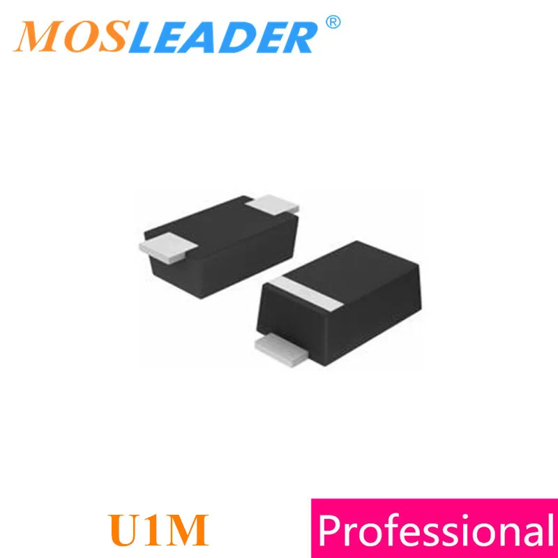 Mosleader U1M SOD123 3000 шт 1А 1КВ 1000 В SOD123FL 1206 Ультра быстрый выпрямитель Сделано в Китае