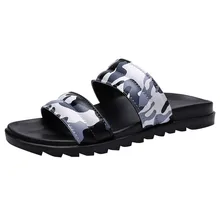 SAGACE/; мужские летние пляжные шлепанцы; камуфляжная обувь; мужские шлепанцы; обувь на плоской подошве с круглым носком; камуфляжные Нескользящие пляжные шлепанцы