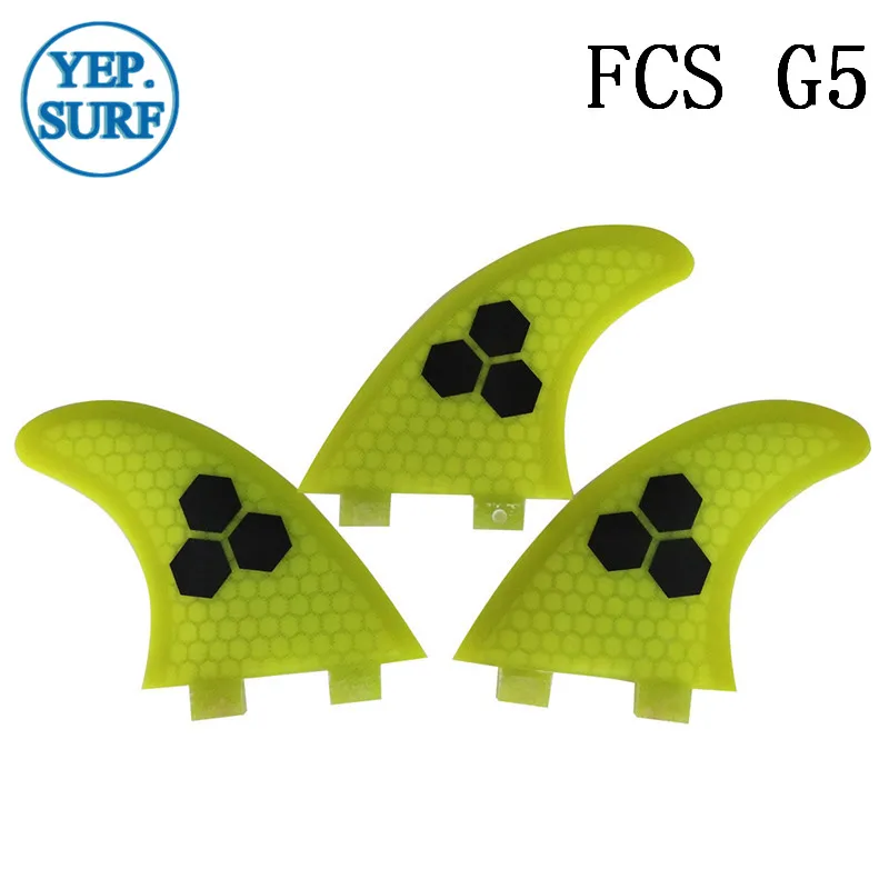 

Surf Fins FCS G5 Fin Honeycomb Surfboard Fin Yellow color surfing fin Quilhas thruster surf accessories