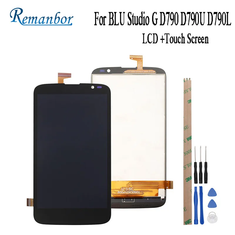 

Remanbor For BLU Studio G D790 D790U D790L LCD Display and Touch Screen Assembly Phone Accessories For BLU D790+Tools+Adhesive