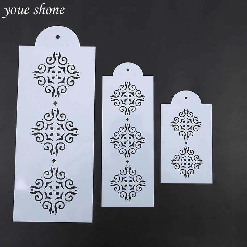 New Transparent Stencil Cake Fondant Molds Baking Mold Cake Tools Stencil For Wedding Party