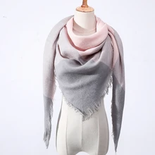 2018 New Spring Winter Women's Scarf Plaid Warm Cashmere Scarves Female Shawls and Pashmina Lady Bandana Wraps