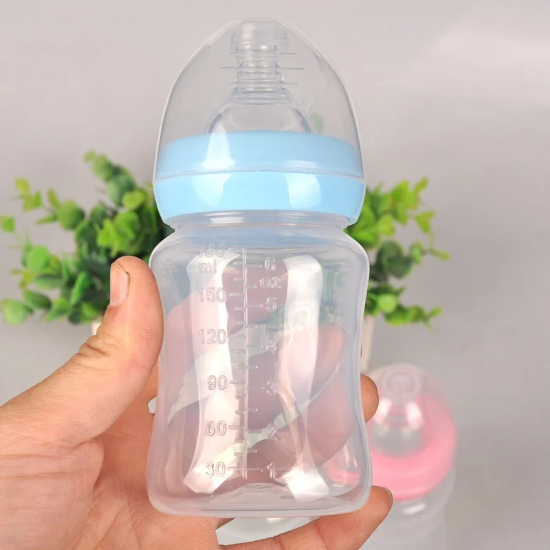 

2018 Newborn Baby Infant 120ml Nursing Milk Feeding Bottle Standard Mouth Silicone Fruit Juice Water Nipple Pacifier Drink M2