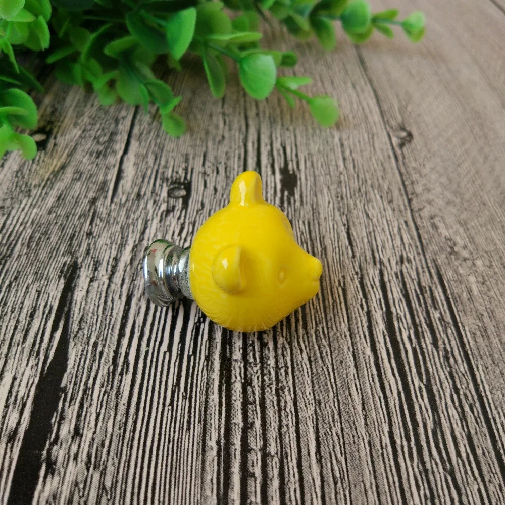 38Mm 6 Pezzi Manopole Per Orsi Maniglie Per Cassetti In Ceramica Tira Per Armadio Armadio Comò Armadio Armadio Mobili Da Cucina Con Viti