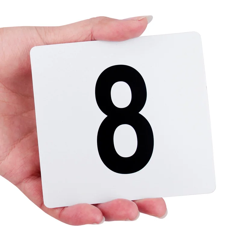  1-25 Plastic Table Marker Number Cards for Banquets Poker Tables Black White Table Numbers Wedding 