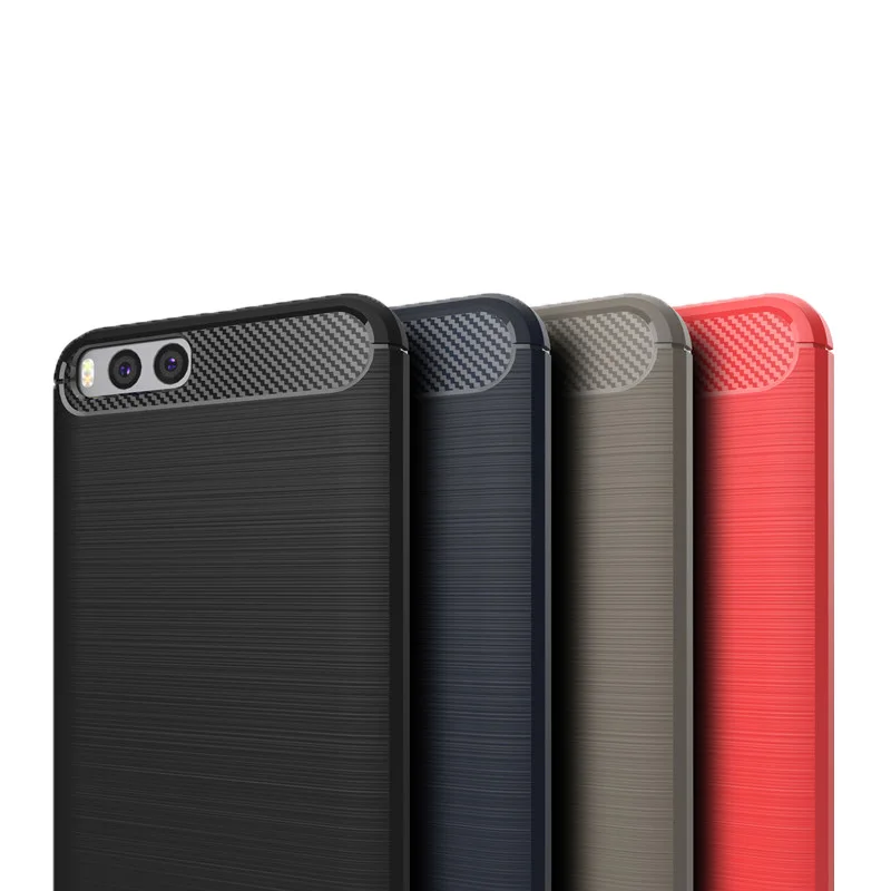 cheap Newest Environmental Carbon Fiber Case For Xiaomi mi6 Mi 6 Phone Case mi 6 case Soft Anti drop Cover For Xiaomi 6 Back Cover