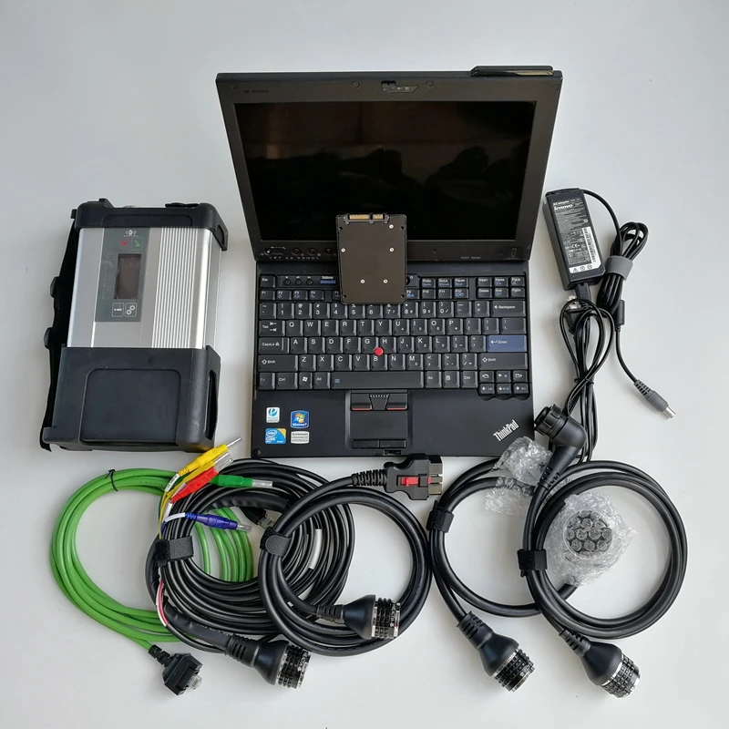 MB Star C5 с программным обеспечением V12/ X DTS Monoca EPC WIS в 360 ГБ SSD и б/у ноутбук X201T I7 для автоматической диагностики сканер