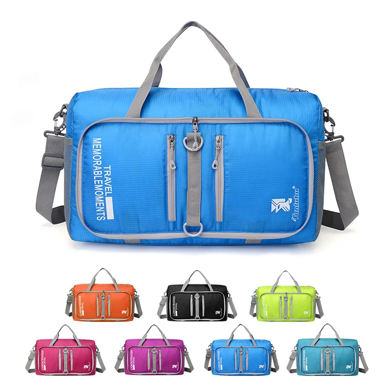 

New Outdoor Travel Bag Sports Fitness Folding Hand Bag Men Women Portable Camping Hiking Shoulder Bag