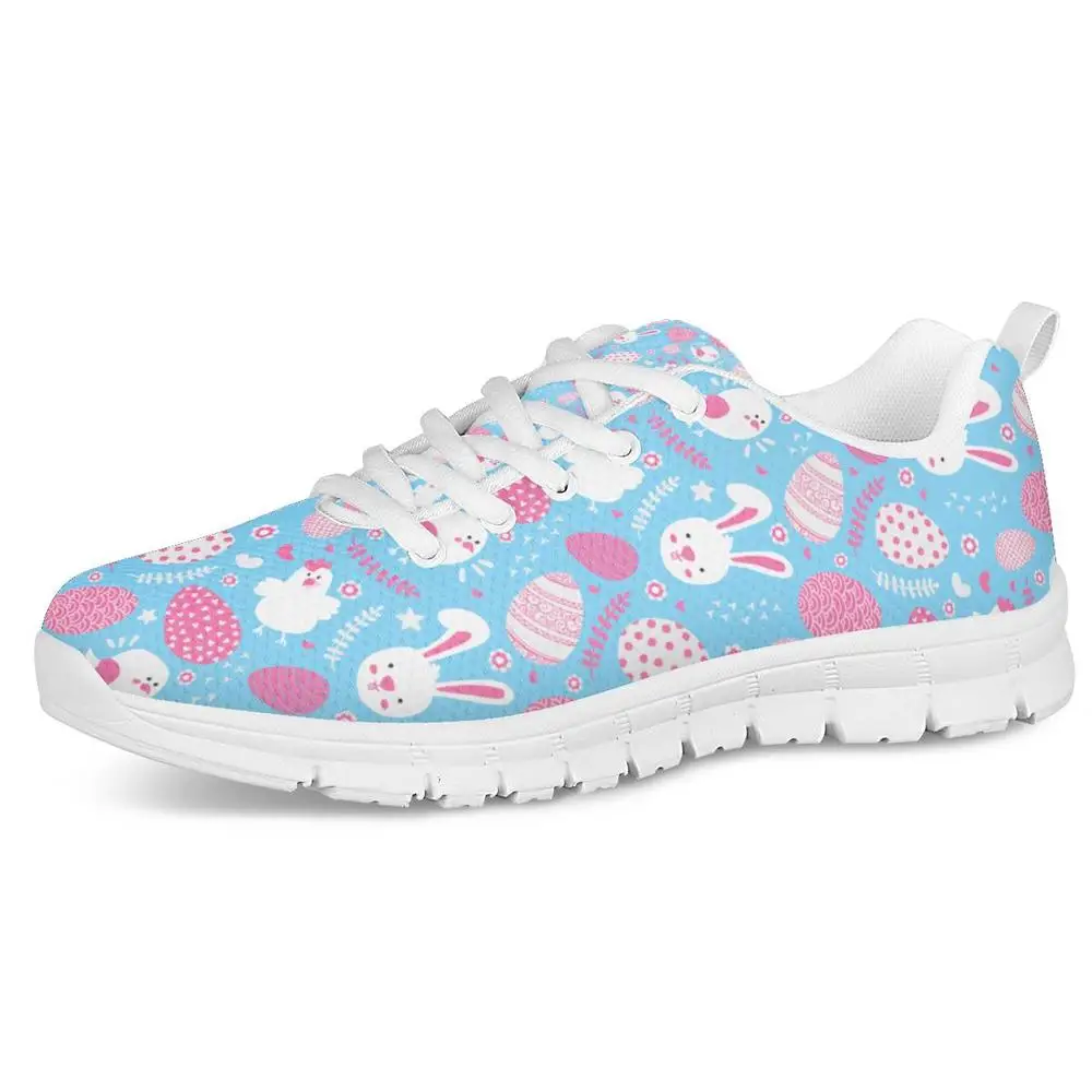 

FORUDESIGNS Cartoon Animal Pattern Womens Fashion Sneakers Mesh Breathable Running Sport Shoes Non-slip Lace-up Walking Shoes
