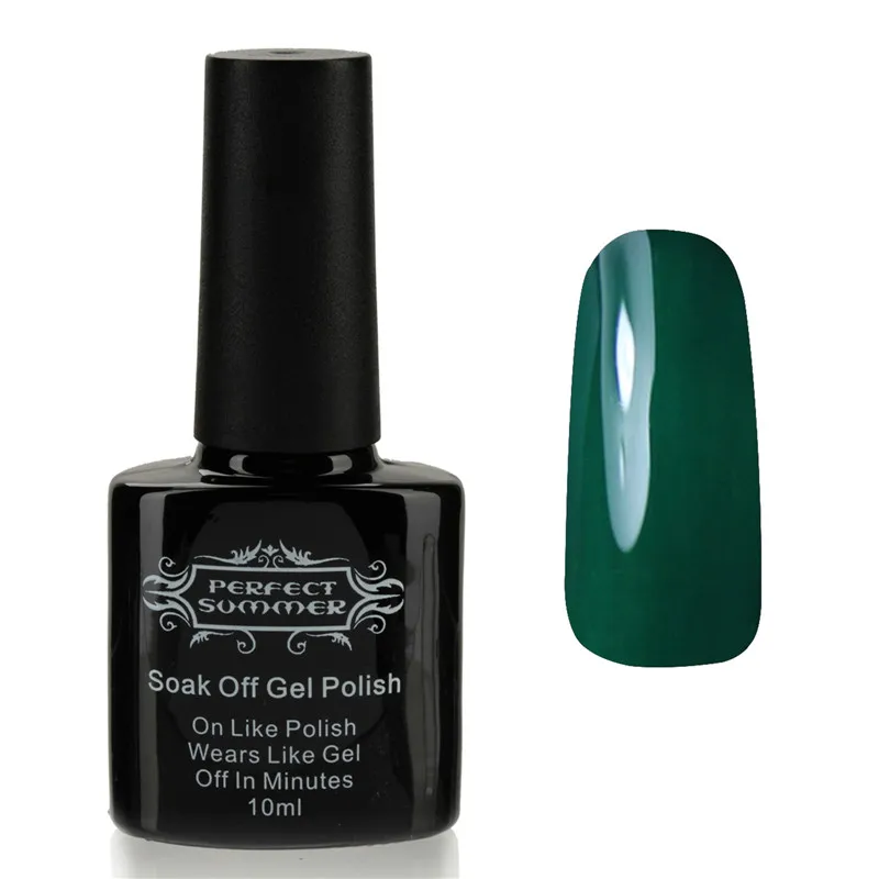 2016 New Green Color UV Gel Polish 10ml Soak Off Gel Nail Polish Cure