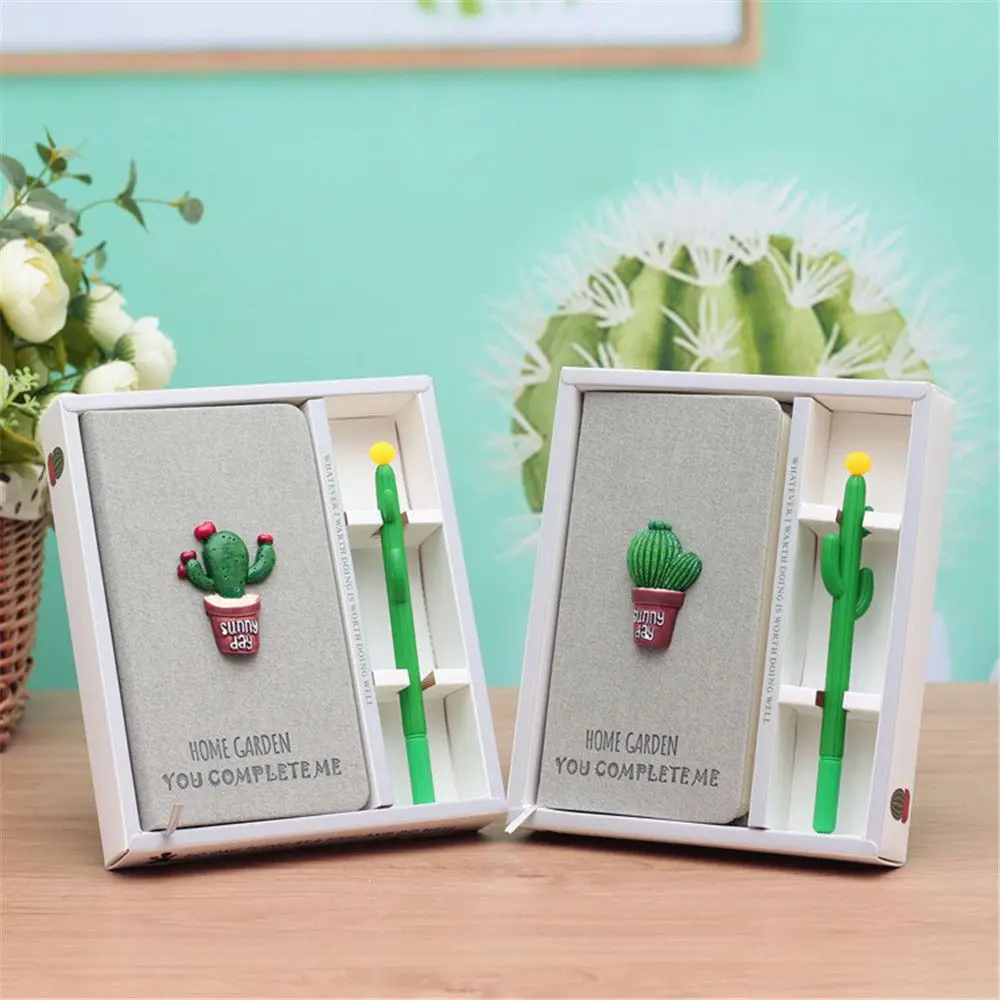 

Cute Cartoon Cactus Notebook with Pen Planner Agenda 2019 Notebook Stationery Diary Planner Journal Pocket Book Office Supplies