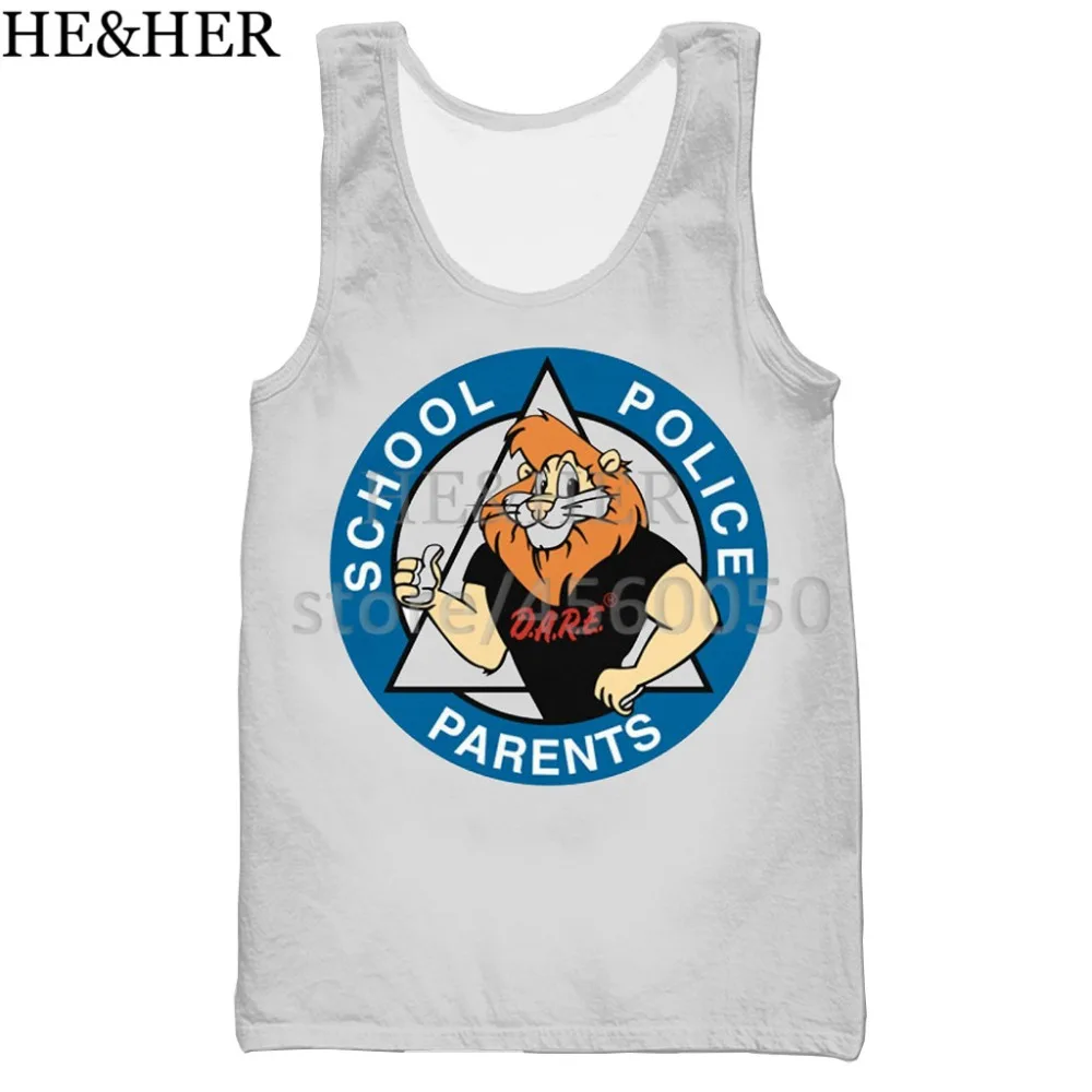 DARE To Keep Kids Off Drug 3D напечатанный унисекс Топ на бретелях модный крутой летний топ на бретелях для работы Мужские Женские топы топ на бретелях