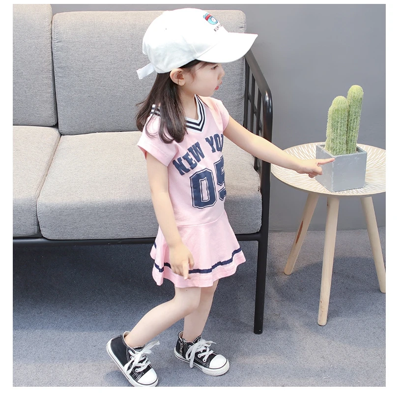 Dropshipping Children s Dress girls Summer Dress Baby Cotton Princess Dresses