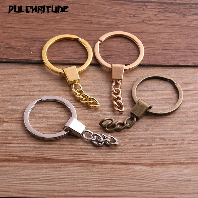 10pcs Key Ring Ring Size: 30mm Key Chain Rhodium