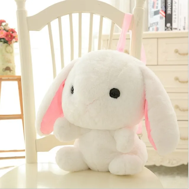 5 Colors Cute White Rabbit Plush Backpacks Animal Doll Rabbit Bag Kid Backpack Grownups Girl Gift Big Long Ear Girl's Backpack