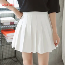 L G 2017 Women Lady High Waist Plain Skater Flared Pleated Short Mini Skirt Shorts