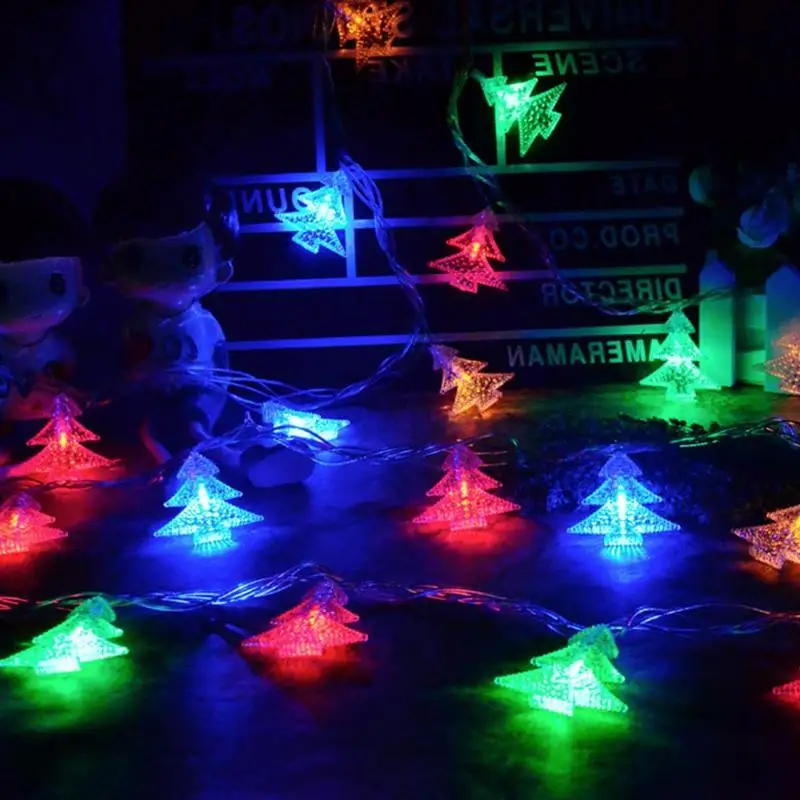 Lumiparty 10 м 100 шт. Творческий Новогодние ёлки светодиодные Строка увлекательный красочный мигающий лампа висит украшения США Plug