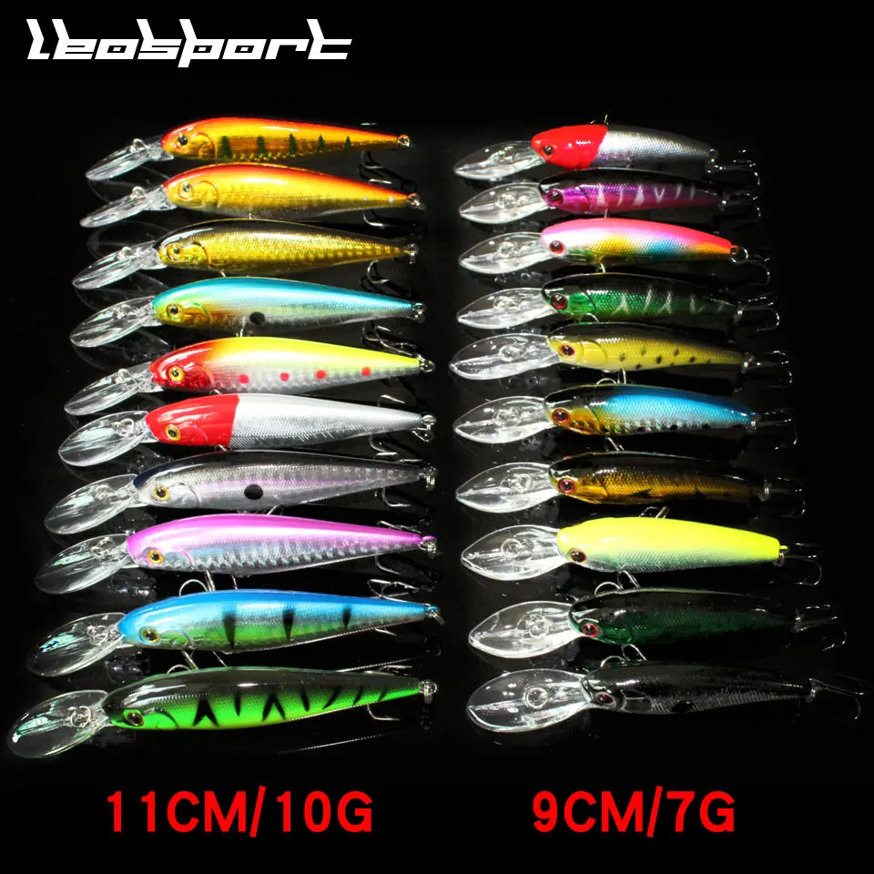 

LEOSPORT 20Pcs/kit Fishing Lure Set Wobbler Set Mixed Color Minnow Fish Supplies Fake Lure For Carp Bass