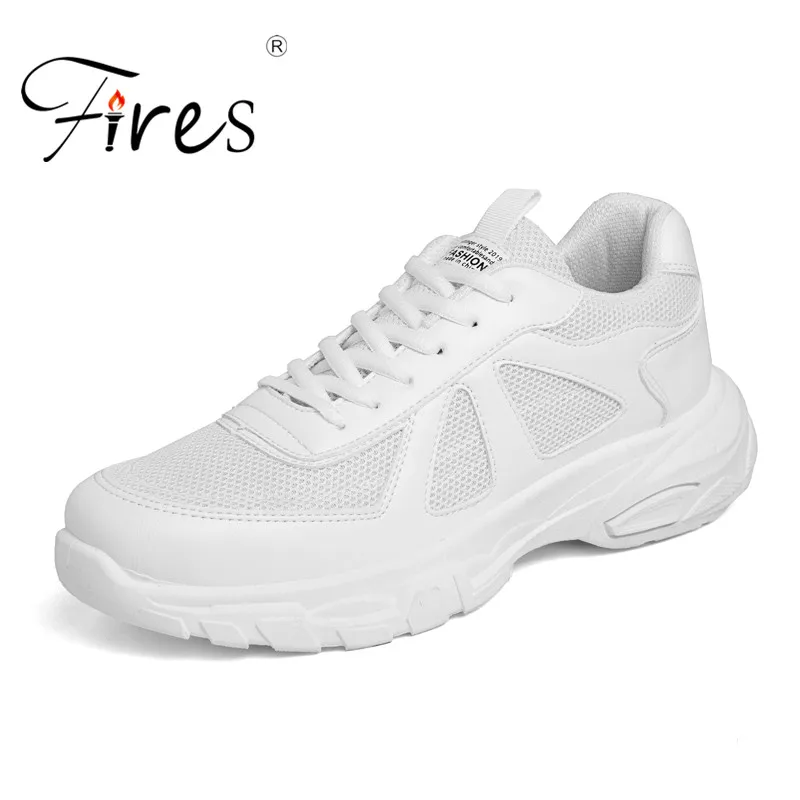 

2019 New Men Sneakers Thick Sole Breathable Mesh Running Shoes for Men Platform Chunky Shoes Outdoors Walking Shoes Zapatillas