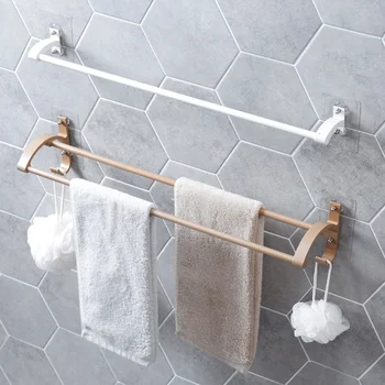 

LIYIMENG Aluminum Towel Bar Towel Rack Bathroom Kitchen Wall-mounted Towel Polished Rack Holder Hardware Clothes Shelf Accessory