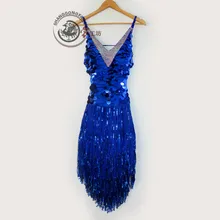 Стиль Костюмы для латинских танцев глубокий v-образный вырез кисточкой конкурс латиноамериканских танцев платья для женщин Детские платья для латинских танцев S-4XL