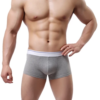 

AIIOU Sexy Mens Underwear Boxers Shorts Cotton Solid Soft Casual Underpants Breathable Underwear Masculina Cueca Boxers Homewear
