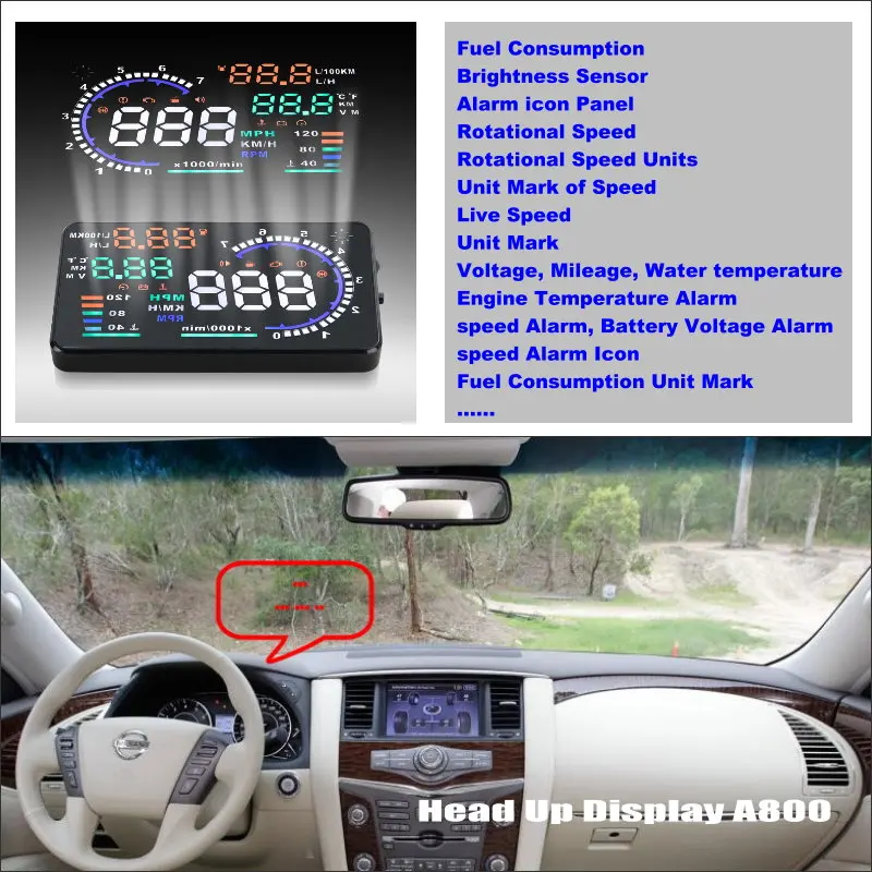 Автомобильный HUD Дисплей для Nissan 350Z/370Z/Fairlady Z 2000 2019 Авто БД безопасный проектор