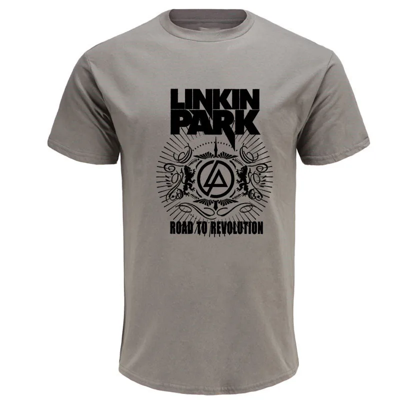 2019 летняя модная футболка с коротким рукавом Linkin park Мужская хлопковая принтом