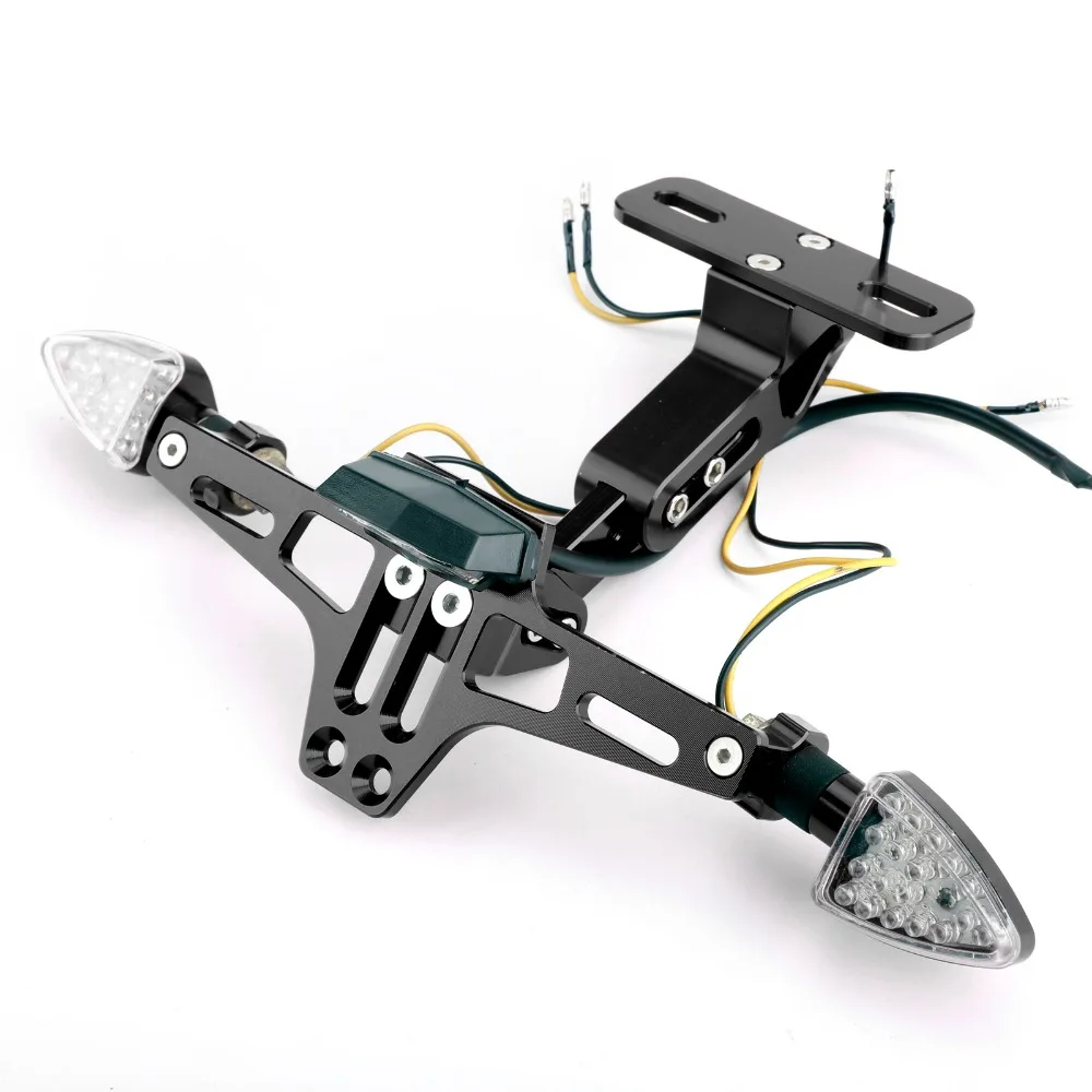 Areyourshop Мотоцикл Универсальный CNC держатель номерного знака Кронштейн Fender Eliminator светодиодный w/поворотник аксессуары для мотоциклов