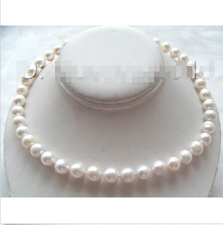 

Edison pearls"10mm white round natural SOUTH Reborn keshi pearls necklace b0830^^^@^Noble style Natural Fine jewe FREE SHIPPING