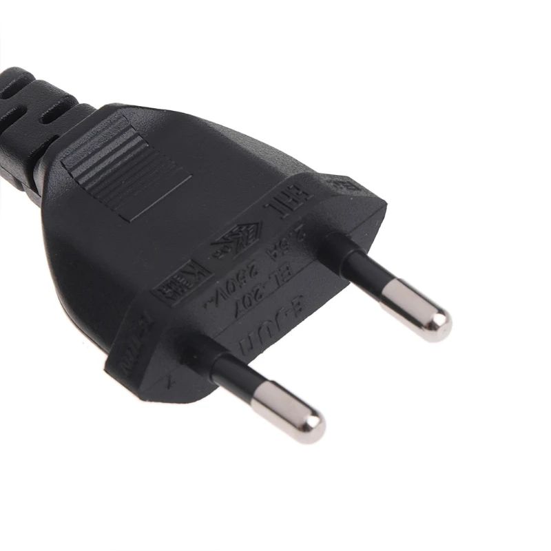 

1/2/3/5m 2 Pin Euro Plug to Right Angle Turn Left Figure 8 C7 Plug Power Cable W-store D24_B