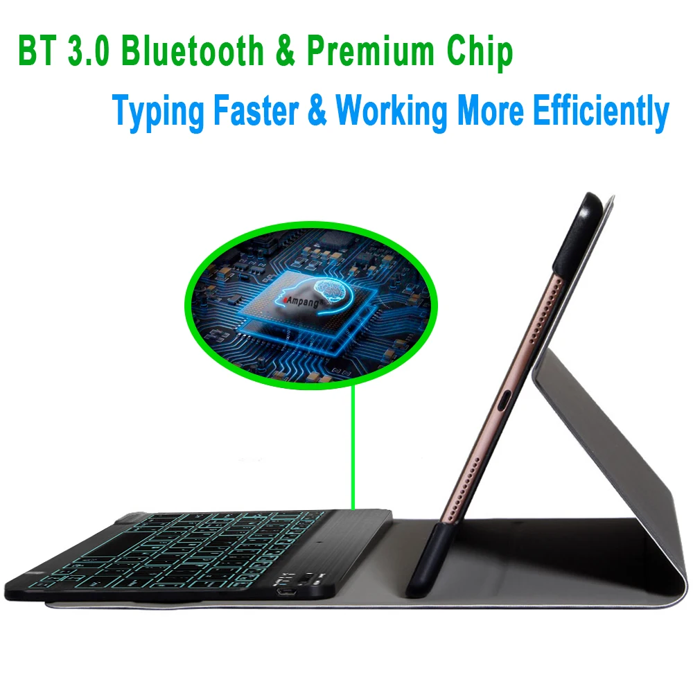 Тонкий беспроводной Съемный Bluetooth клавиатура чехол для Apple iPad Air 1 2 Pro 9,7 5 6 iPad 9,7 A1822 A1893