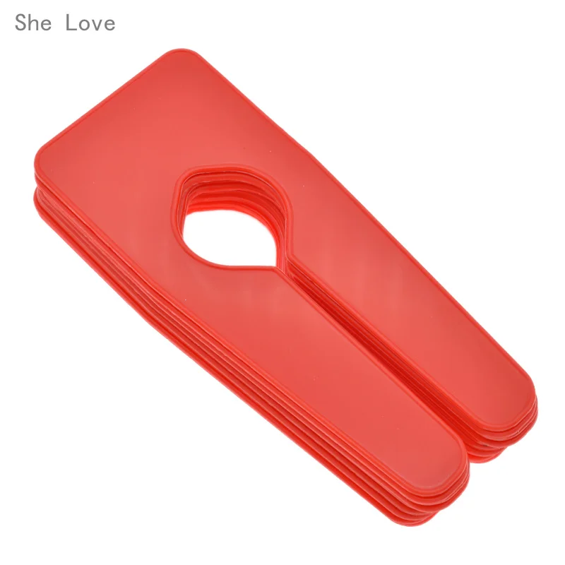 She Love 10 шт цветные пластиковые Hangrail прямоугольные размеры маркер вешалка размер r маркеры для одежды Размер Маркер бирки - Цвет: 1