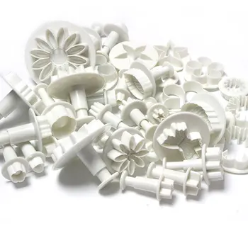 

33Pcs Plunger Printing Flower Kit Plastic Cake Mold Fondant Cake Decorating Tools Fondant Cutters For Cake Decorating