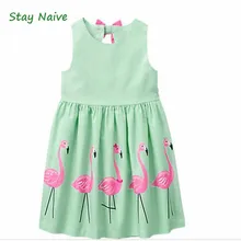 Stay Naive/Одежда для девочек детская одежда с бантом и мультипликационным принтом Новинка года, детское платье для девочек