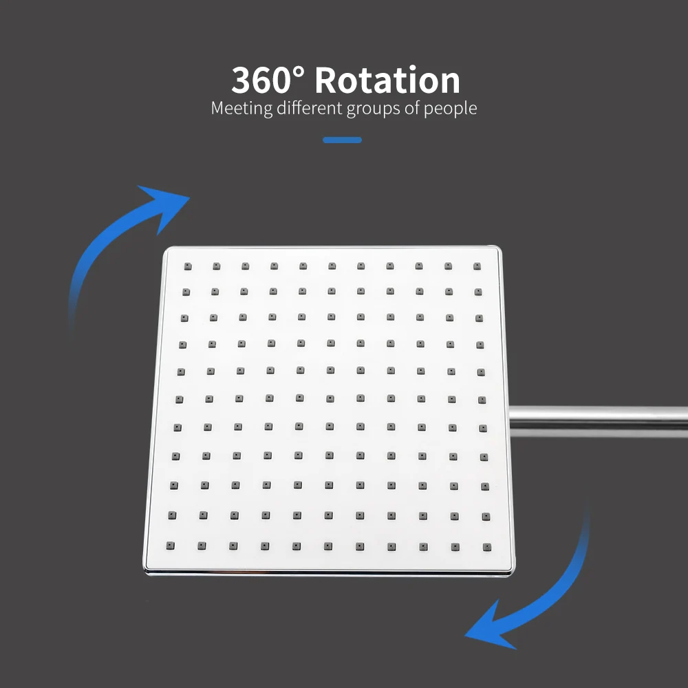 Квадратная ABS верхняя душевая головка струи душевая комната G1/2 внешняя резьба дождевой верхний опрыскиватель потолочный Душ кабина