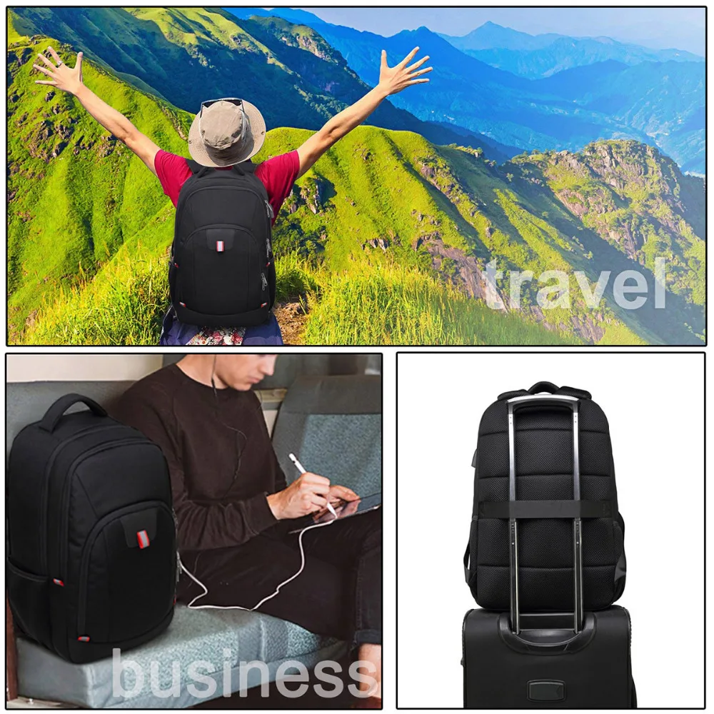 Швейцарский 17 дюймов водонепроницаемый портативный рюкзак для компьютера для путешествий мужские деловые рюкзаки сумка школьные рюкзаки