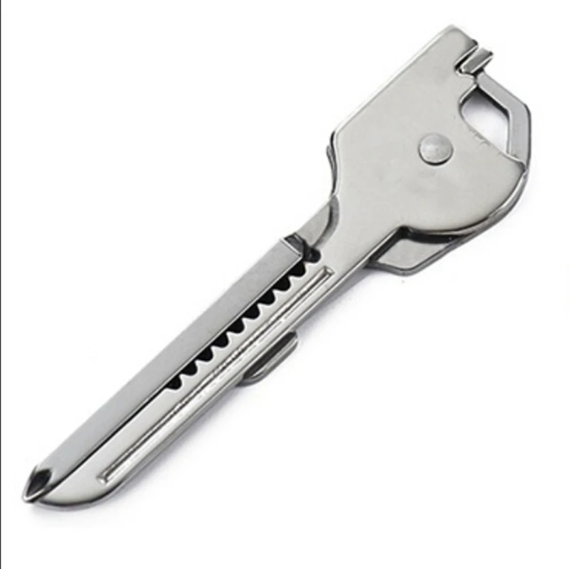 

New Camping Outdoor Travel Survival Tools Tactical Key Tool 6 in 1 Multifunctional Mini Folding Key Knife Camping Travel Kit
