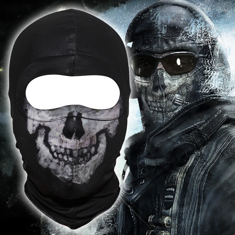 Ghost Game Hood Balaclava Breathable Skull Tactical Military Army Paintball Airsoft WarGame