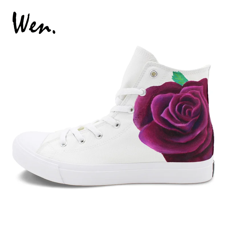 sneakers with flower design