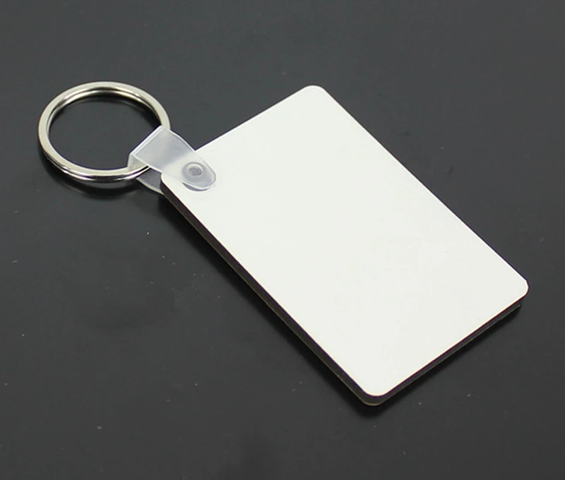 

30Pcs MDF Key Chain Wooden Hard Board Single sided Printing Key Rings Blank MDF Keychain for DIY