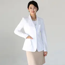 Высококачественное корейское пластиковое хирургическое больничное белое пальто для медсестер одежда для стоматологических салонов
